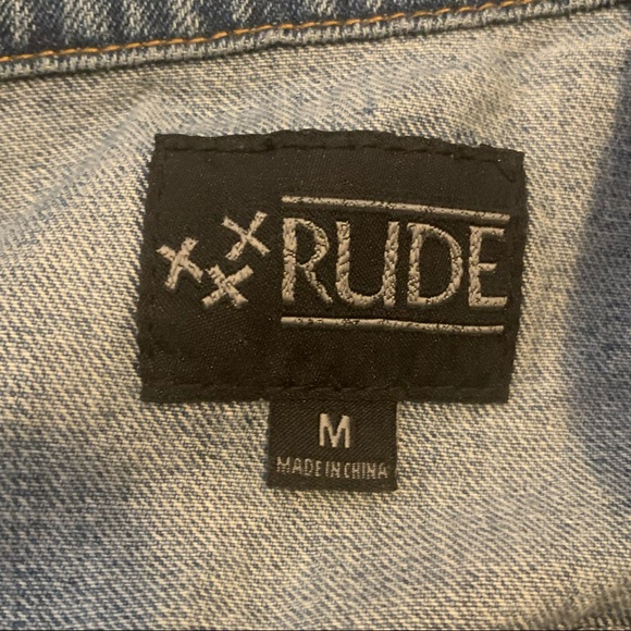 Hot Topic Rude Stars and Stripes Denim Vest - Picture 4 of 5